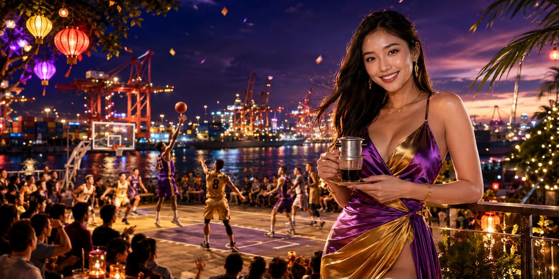 Người hâm mộ Sài Gòn theo dõi sự kiện thể thao và đặt kèo bóng rổ tại quán cà phê